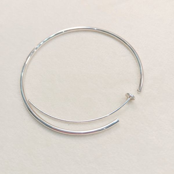 Big Silver Hoop Earring