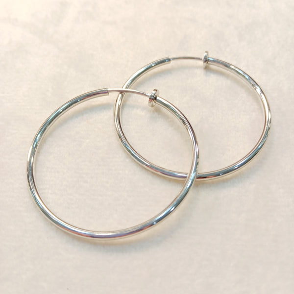 Big Silver Hoop Earring